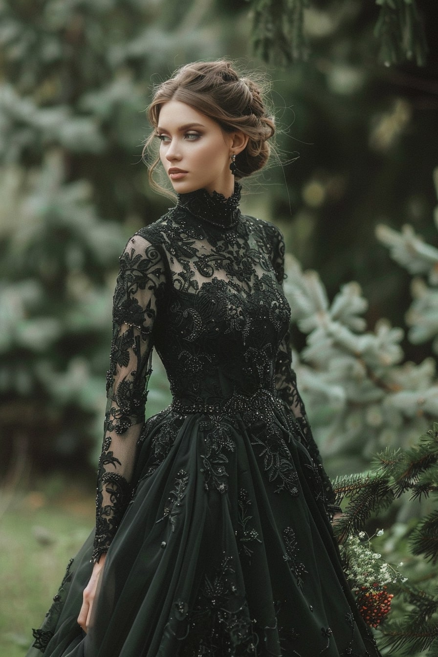 Gothic Wedding Reception Dress: Elegant Dark Romance for Your Big Night