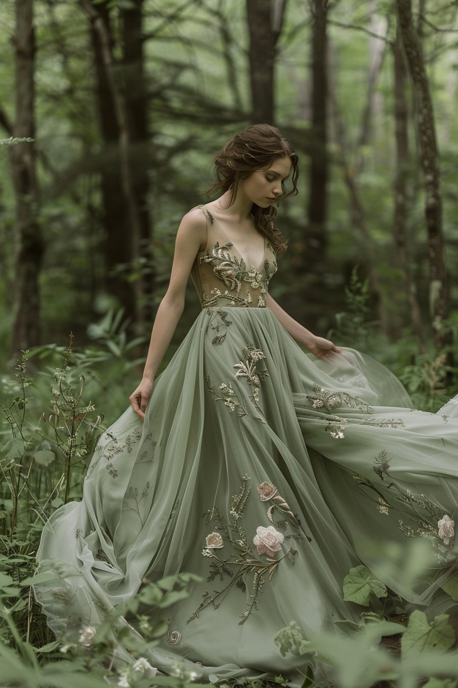 10 Sage Green Wedding Dresses For Your Inspiration! – fashionbylina.com