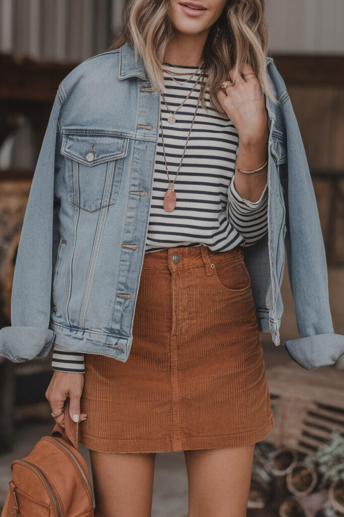 Laid-Back Fall Vibes with Denim and Corduroy