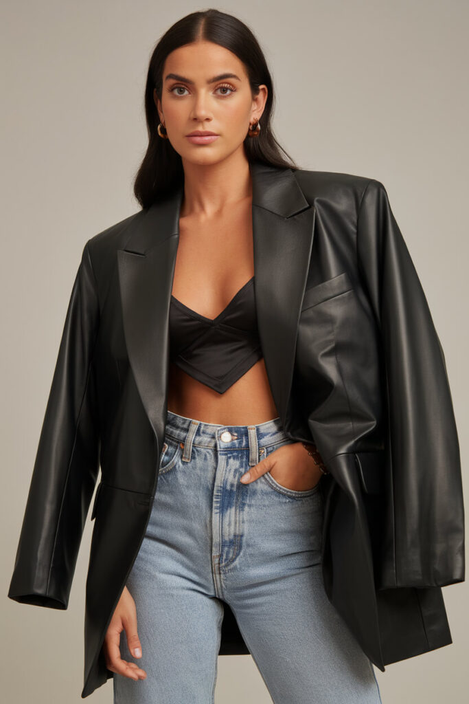 Sleek Leather Look for Effortless Style