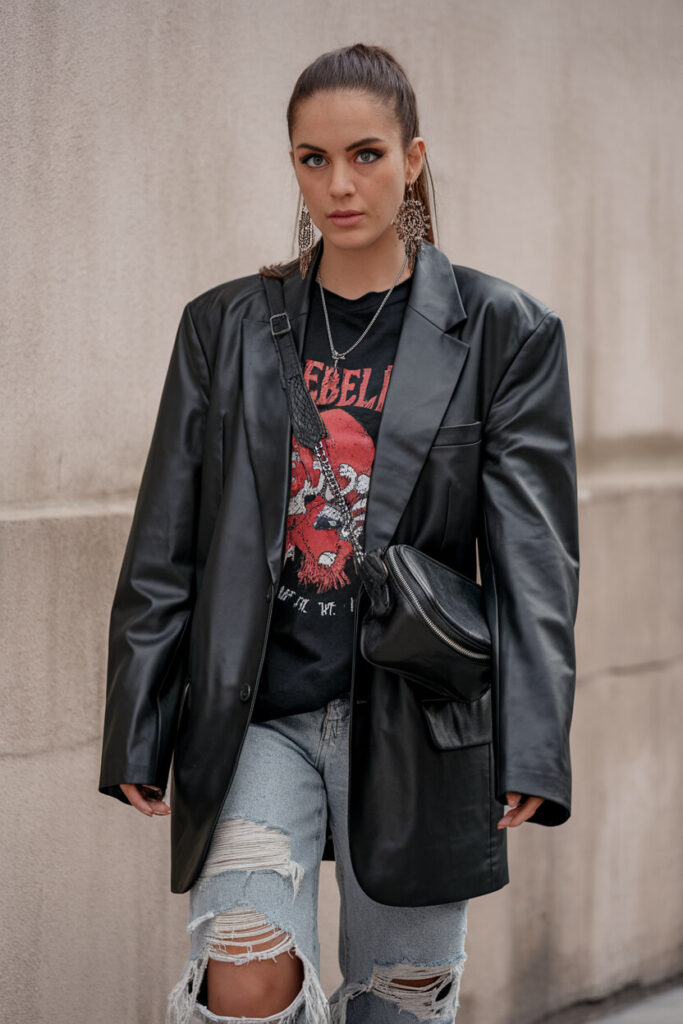 Edgy Street Style with a Bold Statement