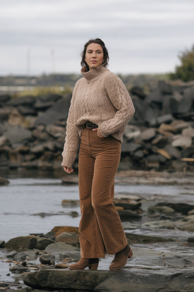 Cozy and Confident Coastal Look