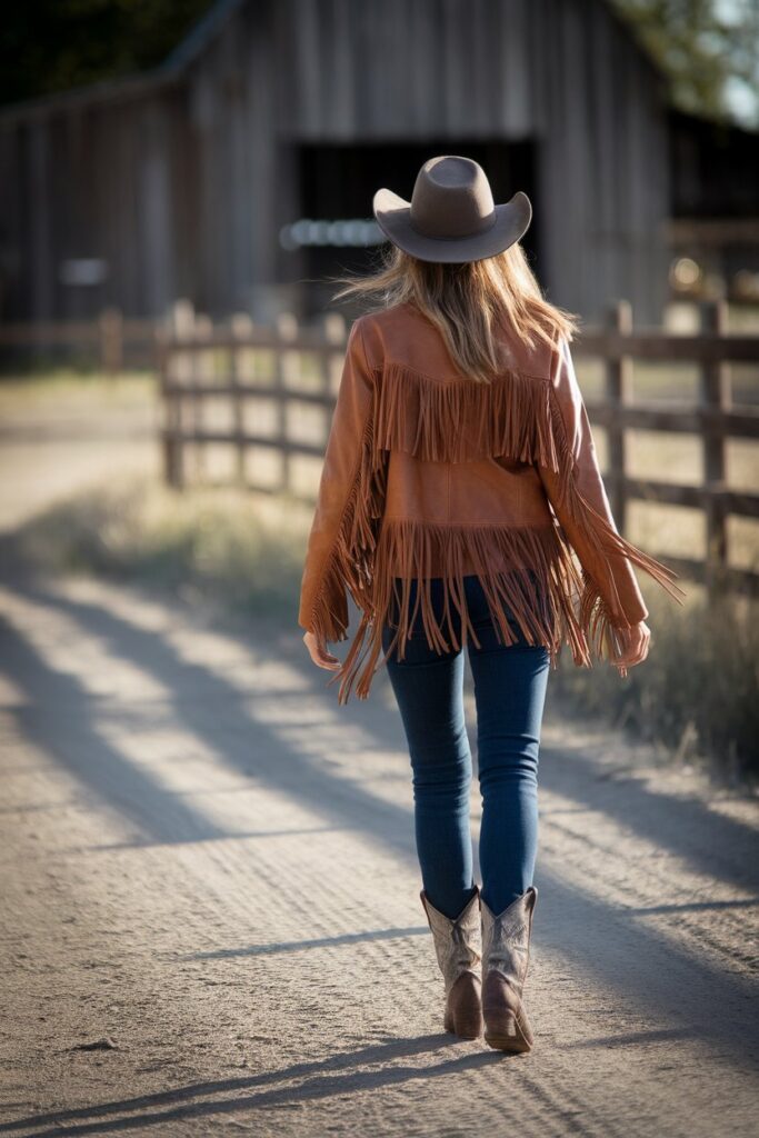 Bright Button-Down and Belted Jeans