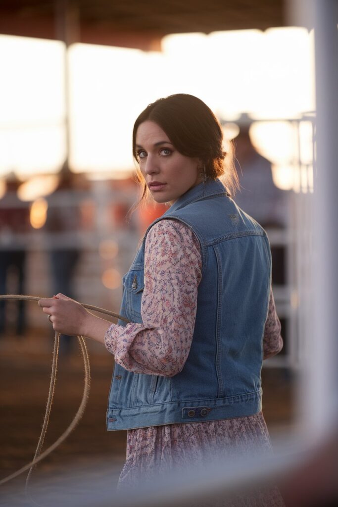 Bright Button-Down and Belted Jeans