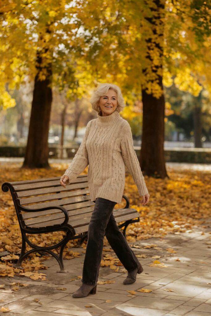 Cozy Knit for a Perfect Fall Walk