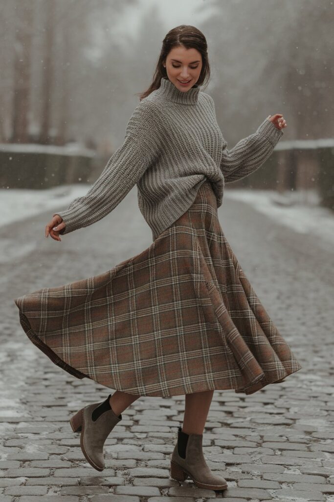 Effortless Winter Style with Plaid Charm