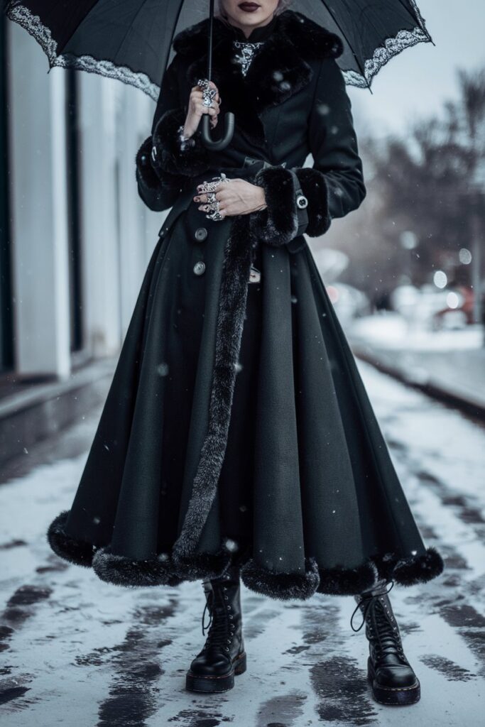 Timeless Winter Goth Elegance