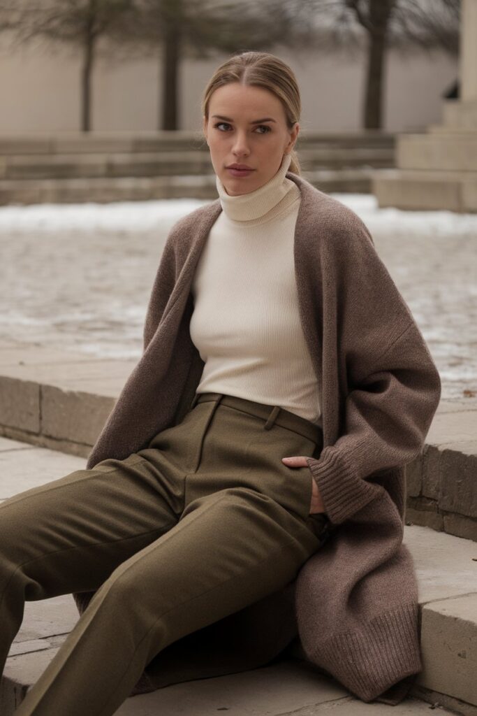 Understated Winter Elegance with Neutral Layers