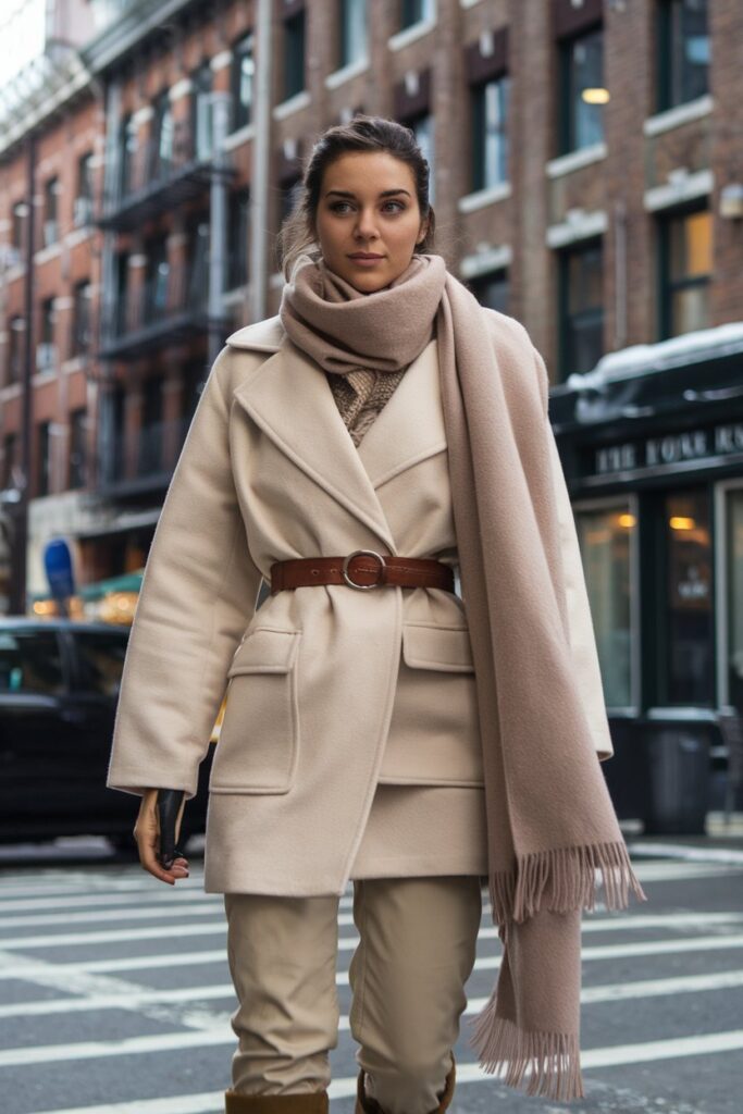 Belted Coat for an Elegant Winter Look