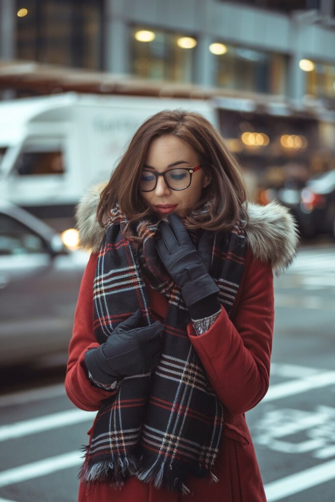 Cozy Plaid and Classic Red for Winter