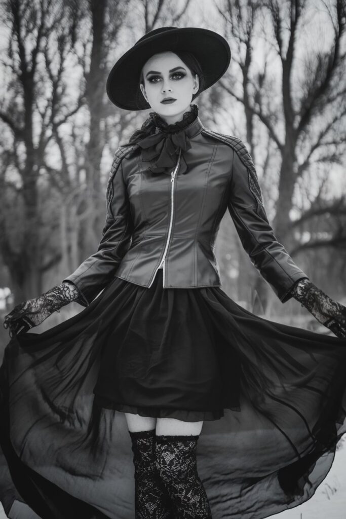 Victorian Meets Modern Goth Look