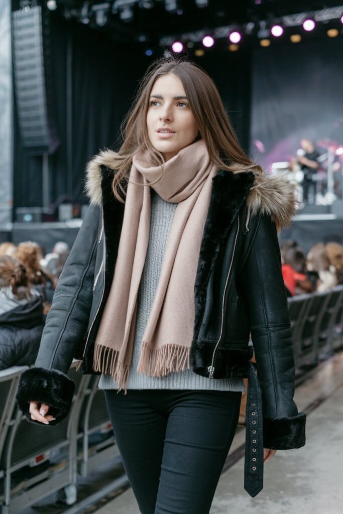 Minimalist Winter Concert Look with Layers