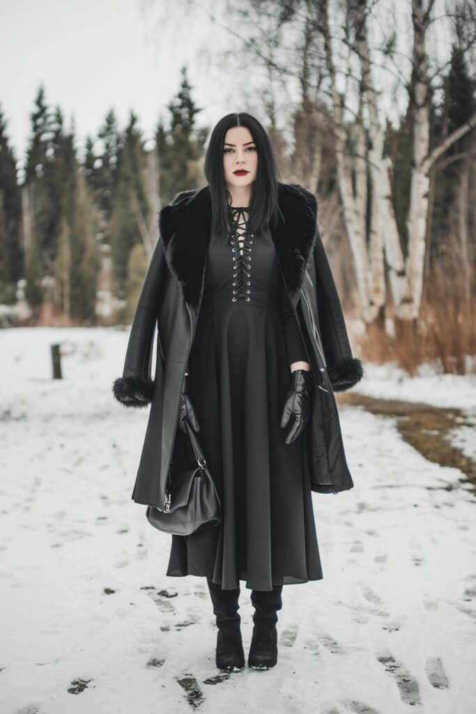 Classic Winter Goth Ensemble