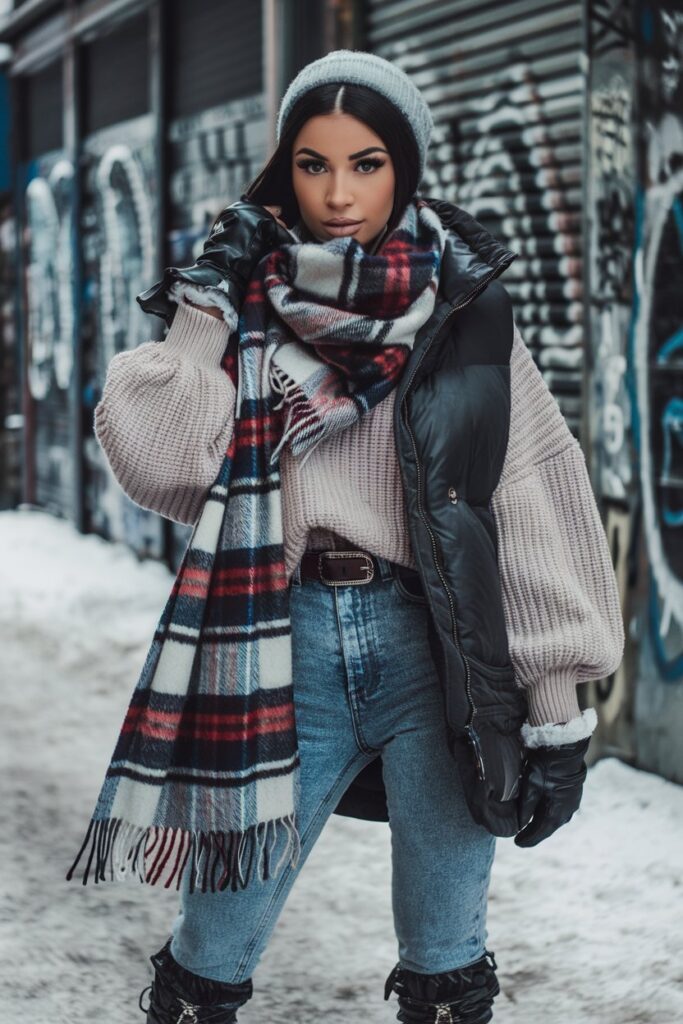 Edgy Winter Street Style in Layered Neutrals