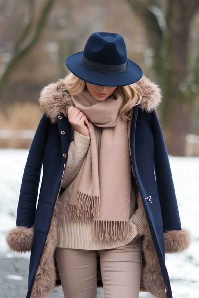 Classic Winter Elegance with Cozy Layers