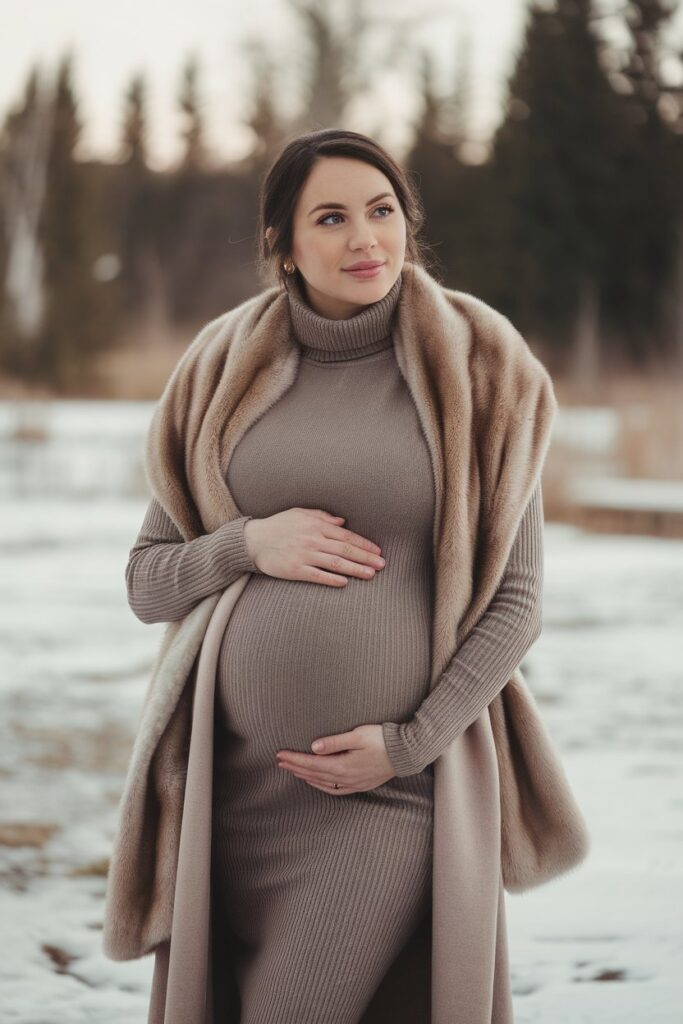 Elegant Winter Maternity Style