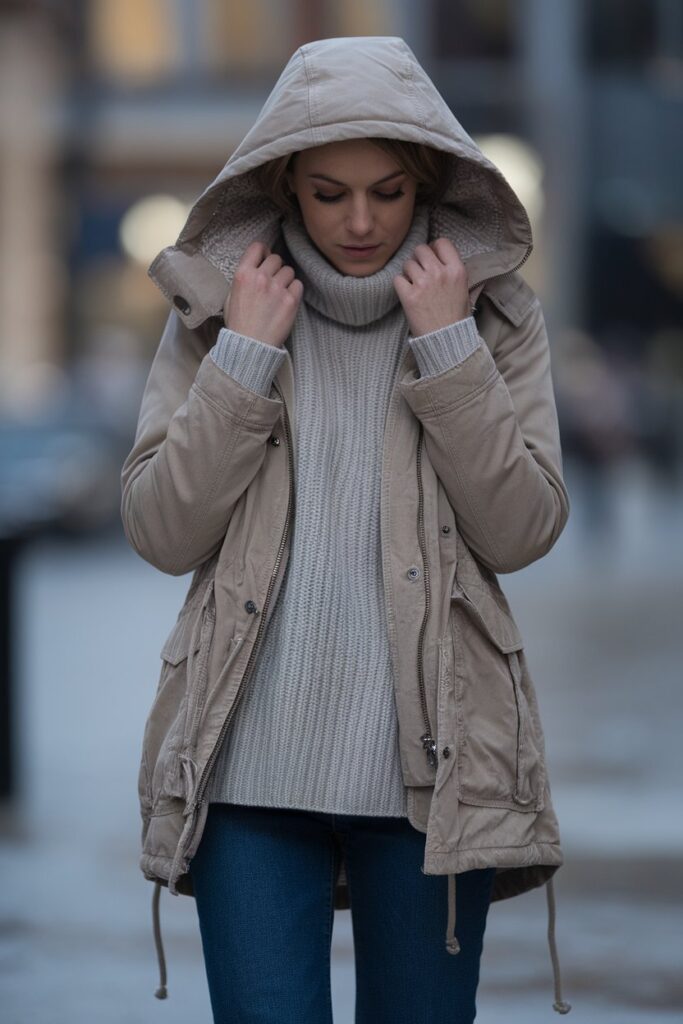 Casual Hooded Winter Layering