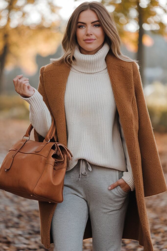 Elevated Casual with Grey Sweatpants