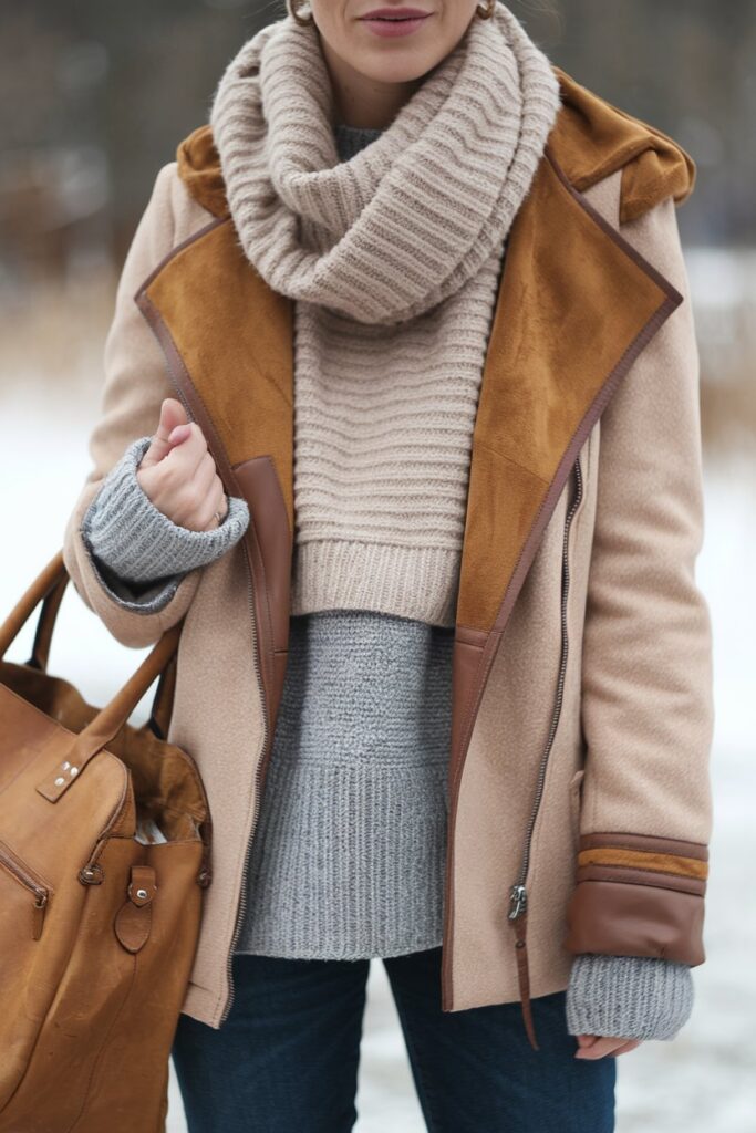 Layered Winter Comfort with Earthy Tones