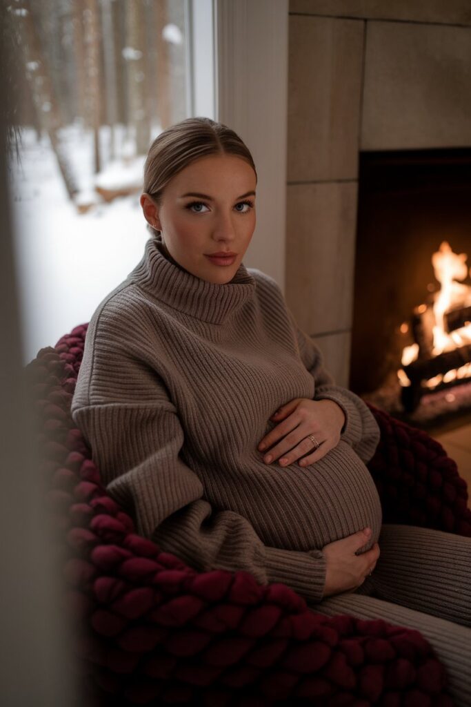 Relaxed Winter Comfort by the Fireplace