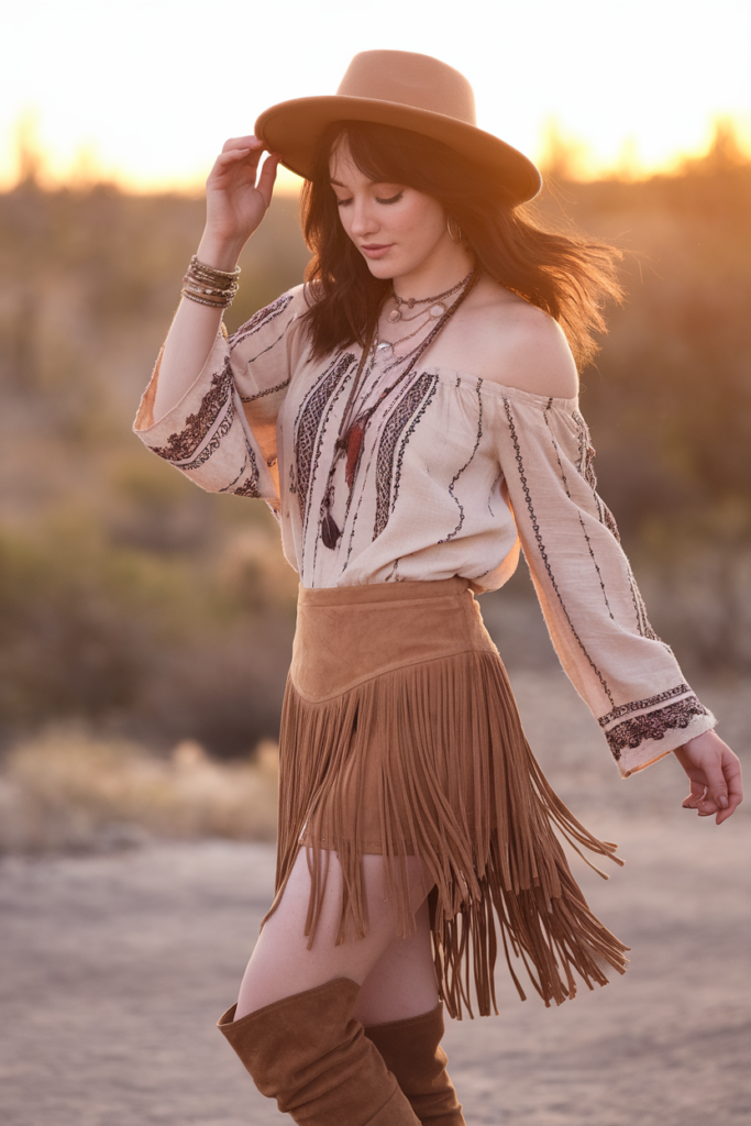 Boho-Chic Style with a Rustic Twist