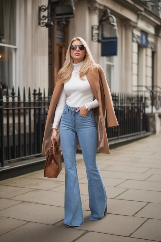 Classic Elegance with Camel Coat