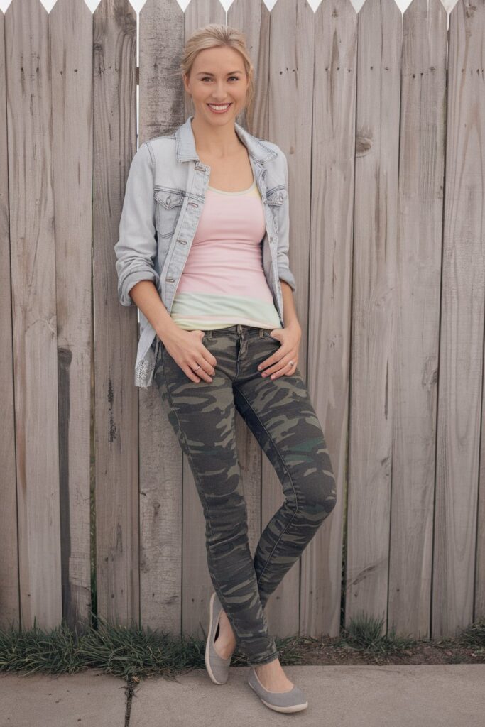 Casual Denim and Camo for Everyday Wear