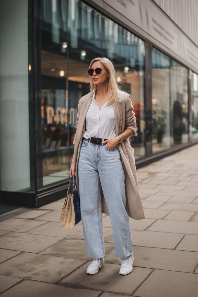 Casual Sophistication with Light Blue Jeans