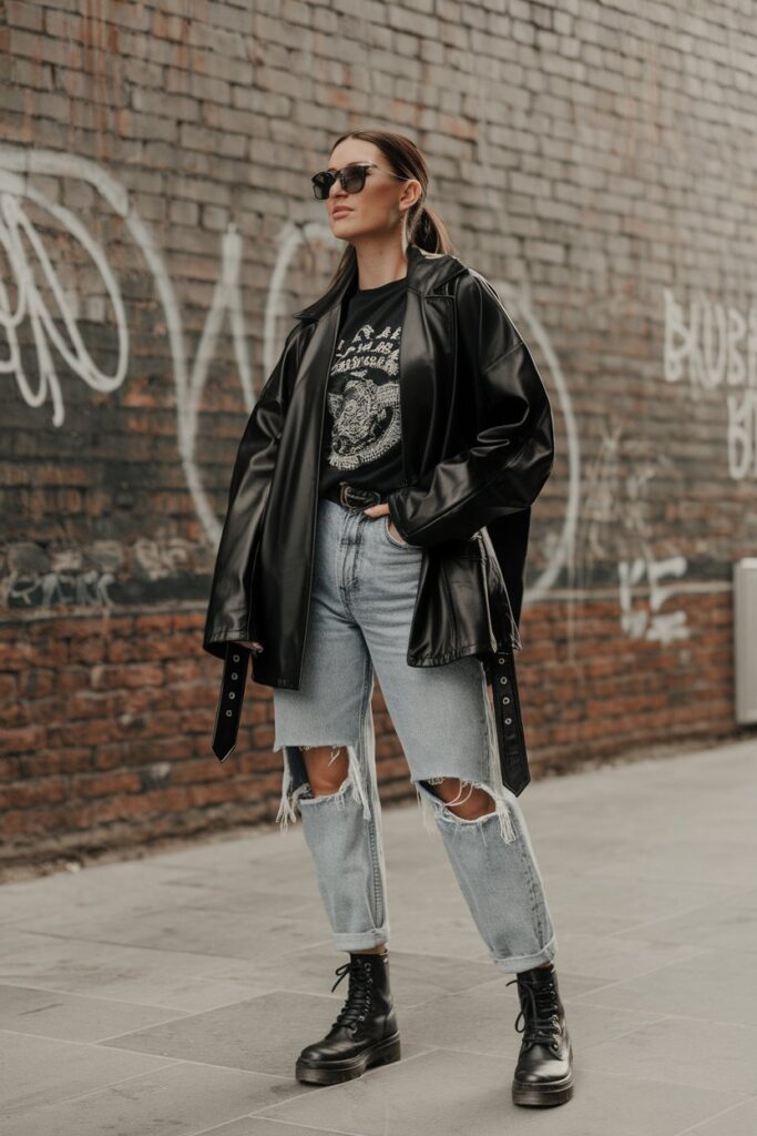 Combat Boot Outfit for Edgy Casual Vibes