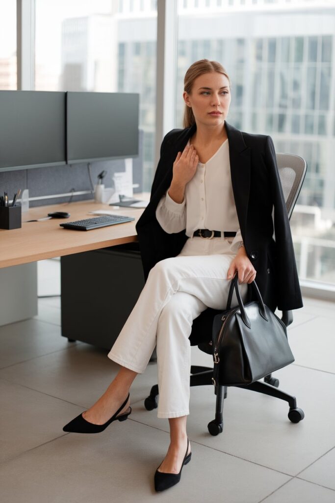 Professional Blazer with White Jeans