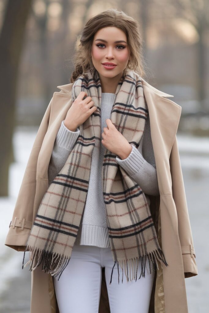 Classic Winter Layers with Plaid Accents