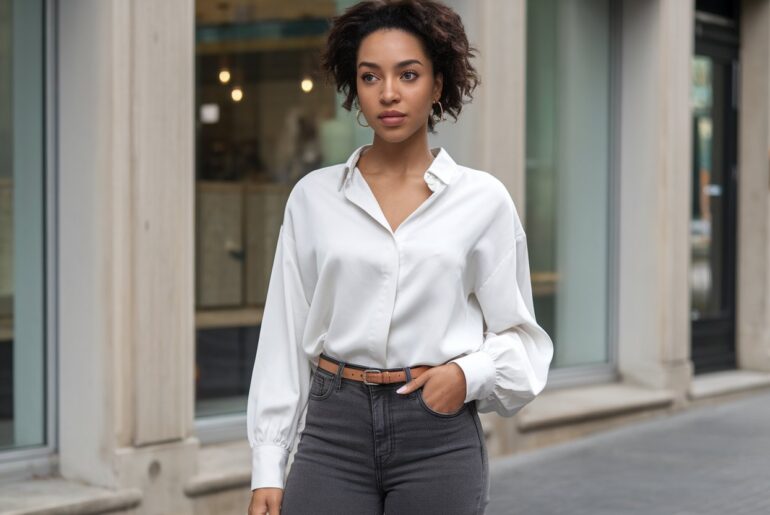 12 grey jeans outfit ideas for black women to look chic