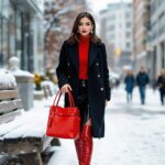 13 Winter Outfits With Red Bag That You Need To Try Now